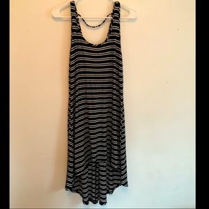 High-low black and white striped dress!